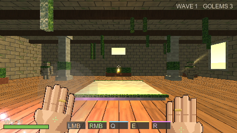 the overgrown hall, firebolt mid-flight