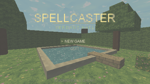 main menu over the garden pond